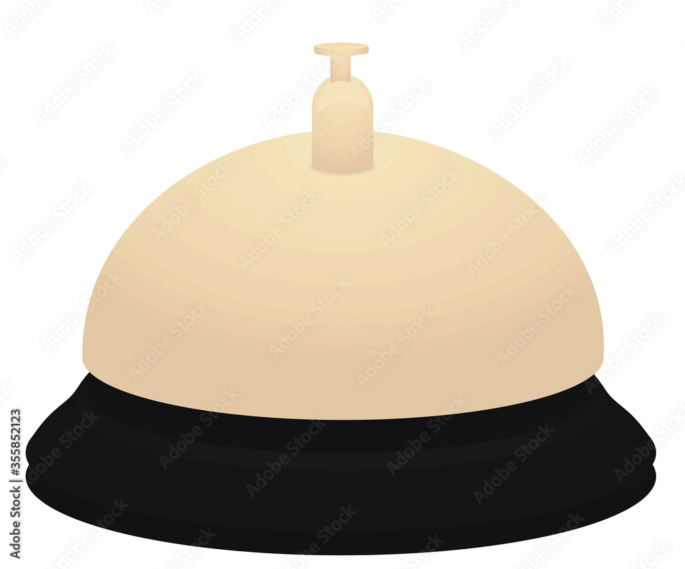 Metallic hotel bell. vector illustration Metallic hotel bell. vector illustration