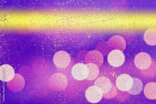 Foto Abstract purple , yellow background. textured with bokeh