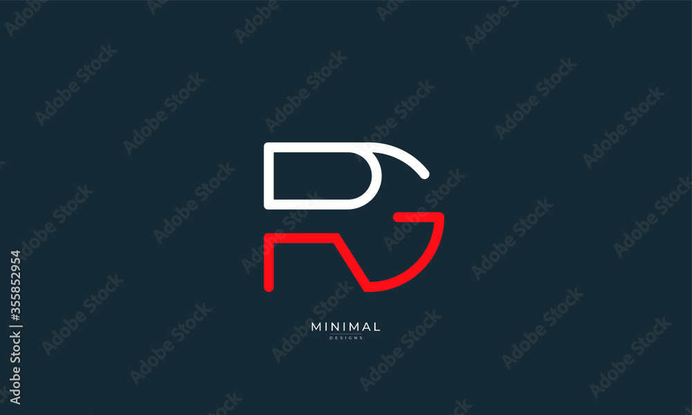 Alphabet letter icon logo RG Alphabet letter icon logo RG
