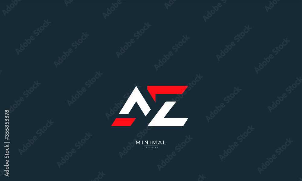 Alphabet letter icon logo AZ Alphabet letter icon logo AZ