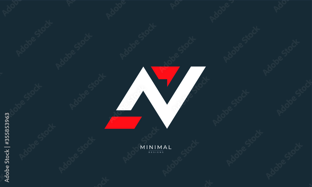 Alphabet letter icon logo AV Alphabet letter icon logo AV