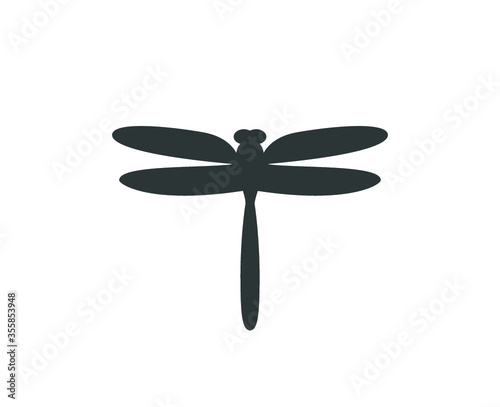 Dragonfly icon.  Isolated dragonfly illustration. 