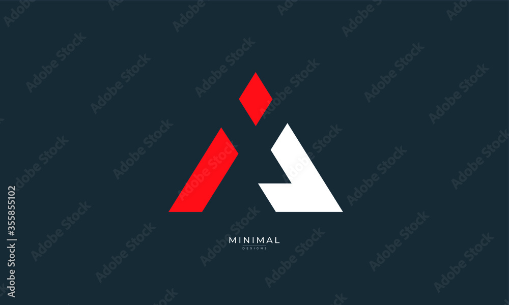 Alphabet letter icon logo IA Alphabet letter icon logo IA