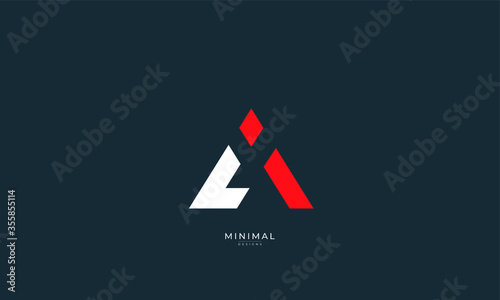 Alphabet letter icon logo AI