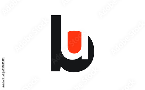bu or ub Letter Initial Logo Design, Vector Template