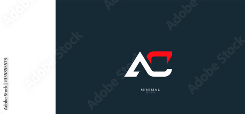 Alphabet letter icon logo AC photo