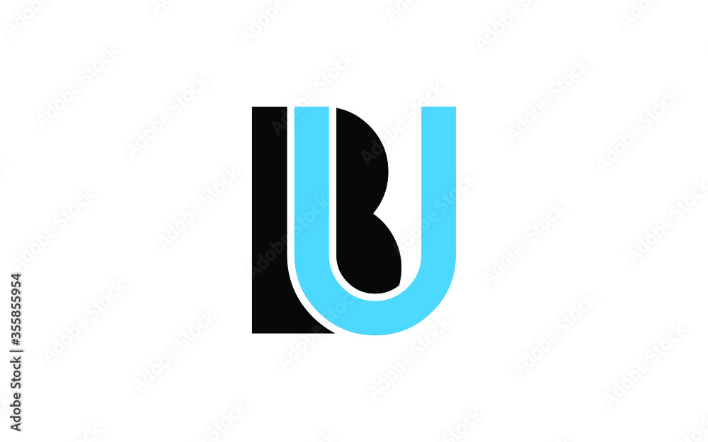 BU or UB Letter Initial Logo Design, Vector Template BU or UB Letter Initial Logo Design, Vector Template