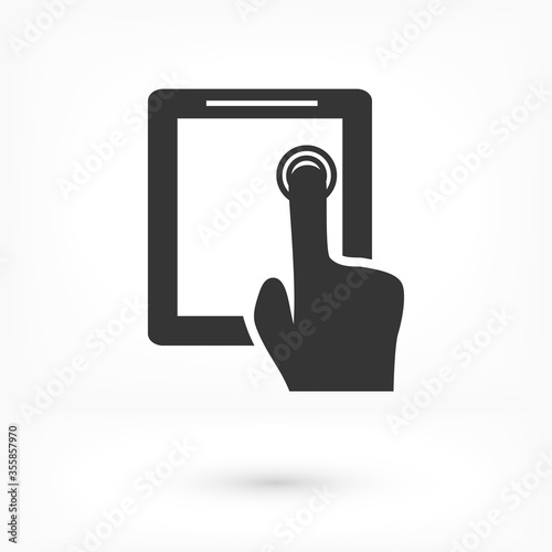 Vector icon Touch screen, design illustration Touch screen. Flat Touch screen