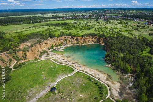 Old quarry, turquoise water