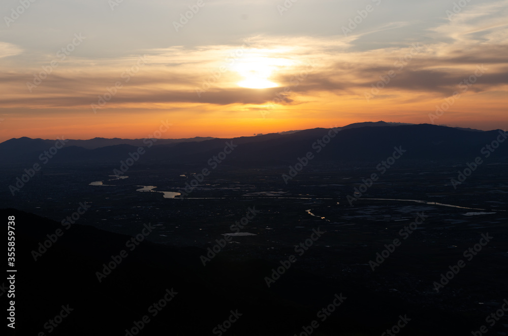夕焼け空の背景 夕焼け空の背景