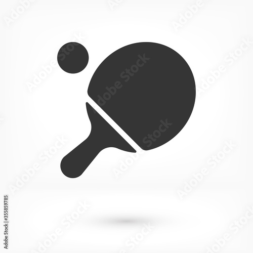 Ping pong icon in trendy flat style isolated on white background. Sport icon for your web design, logo, user interface. Vector illustration