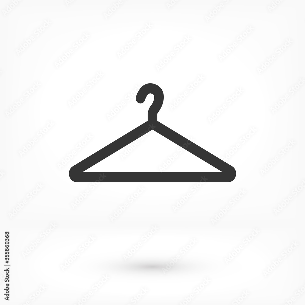 Clothes Hanger Icon Vector Illustration Logo Template Isolated Icon Vector on White Background Icon Vector.