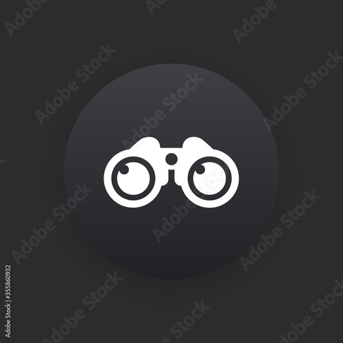 Binoculars -  Matte Black Web Button