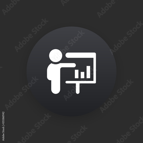 Presentation -  Matte Black Web Button