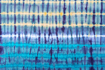 stripe tie dye pattern hand dyed on cotton fabric abstract texture background.