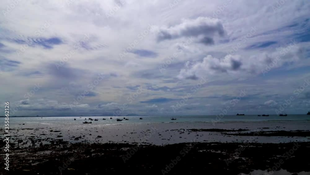Time lapse, clouds and sea background scenery Time lapse, clouds and sea background scenery