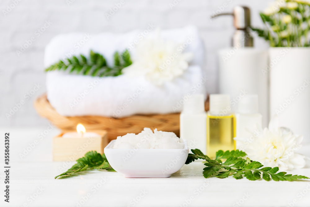 Spa beauty massage health wellness background. Spa Thai therapy treatment aromatherapy for body woman with white flower nature candle for relax and summer time. Lifestyle and cosmetic Concept Spa beauty massage health wellness background. Spa Thai therapy treatment aromatherapy for body woman with white flower nature candle for relax and summer time. Lifestyle and cosmetic Concept