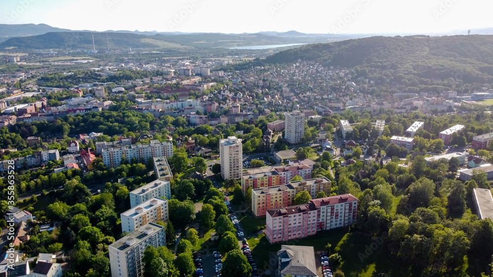 aerial view of the city