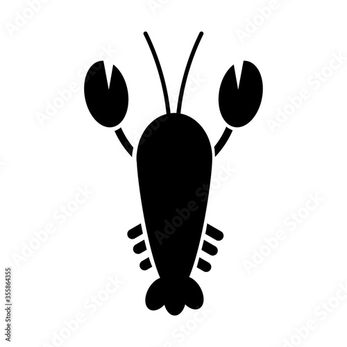 lobster seafood silhouette style icon