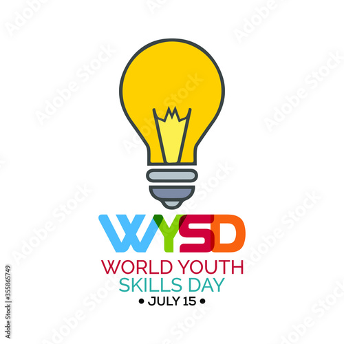 Vector illustration on the theme of World Youth skills day observed each year on July 15 across the globe.