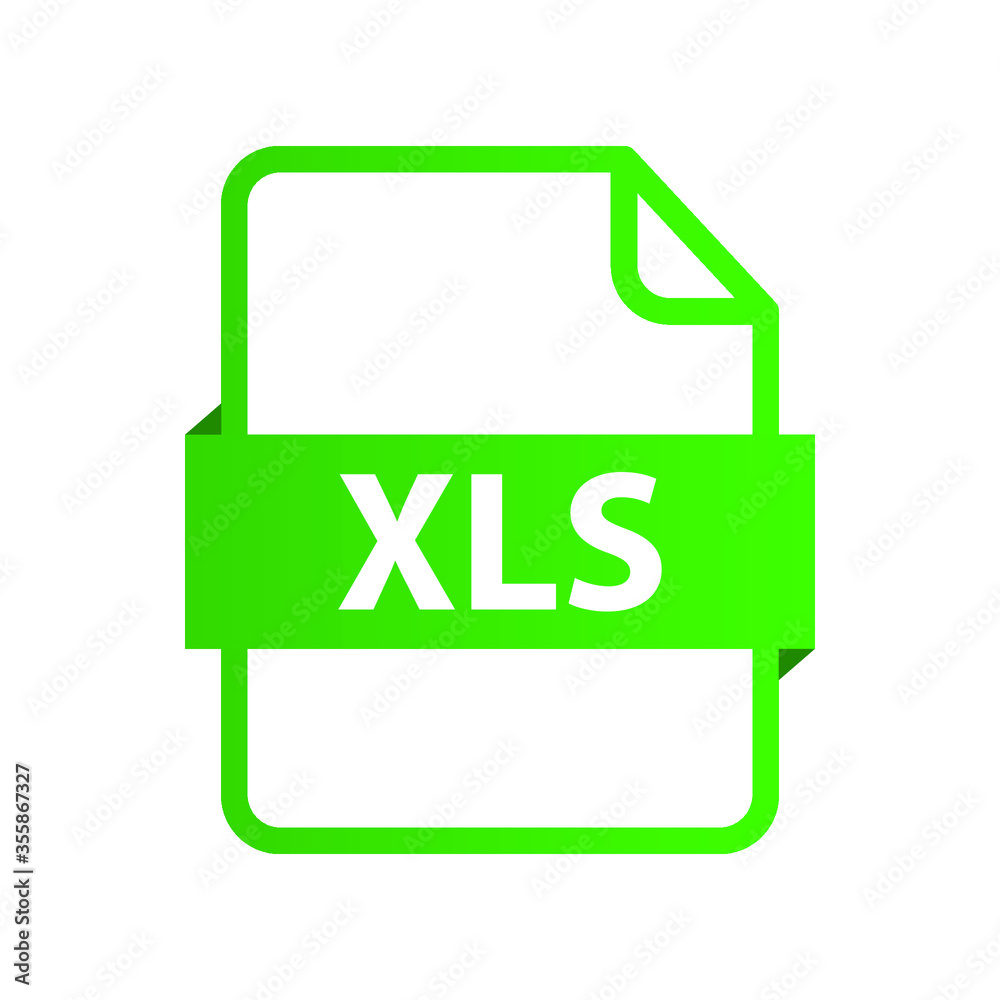 The XLS icon. File format symbol. Flat Vector illustration The XLS icon. File format symbol. Flat Vector illustration