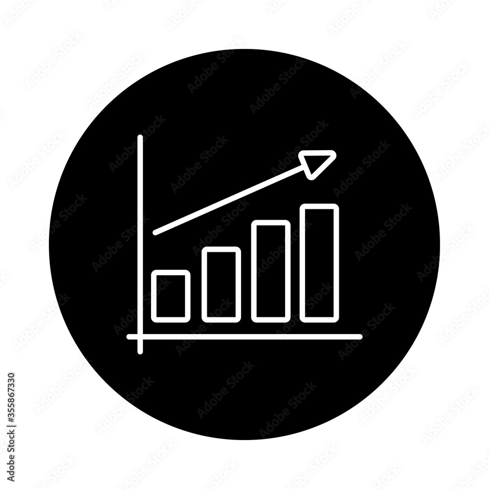 infographic statistics bars with arrow line style infographic statistics bars with arrow line style