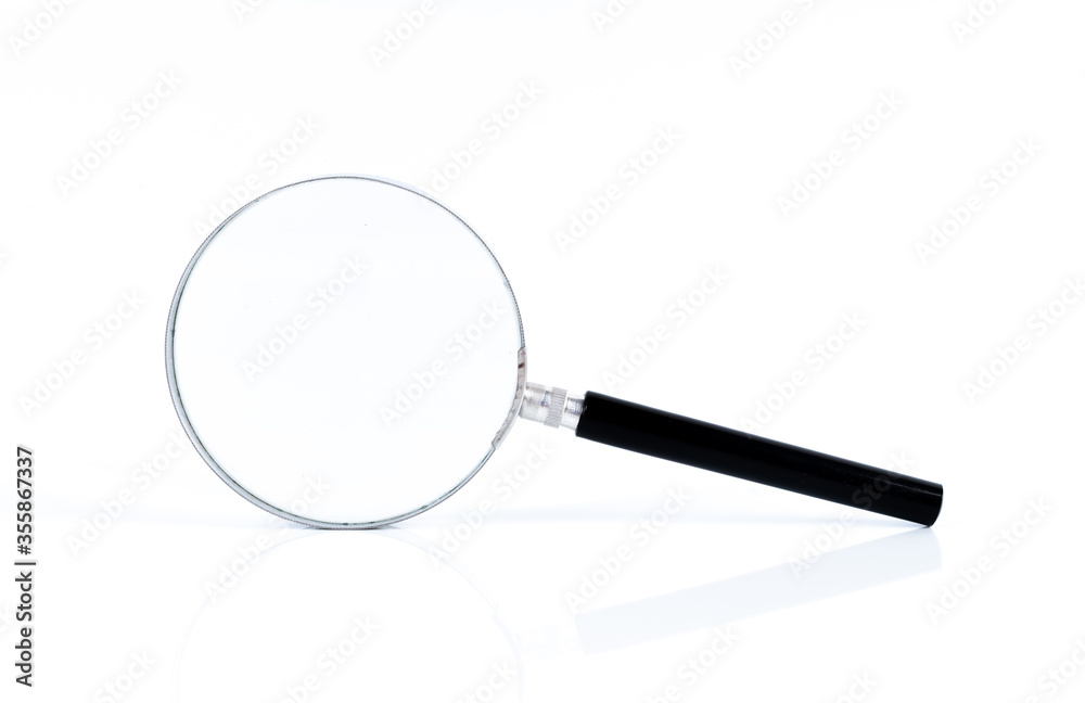 Magnifier glass tool with white background Magnifier glass tool with white background