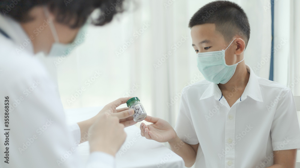 Doctor and patient with Coronavirus concept Doctor and patient with Coronavirus concept