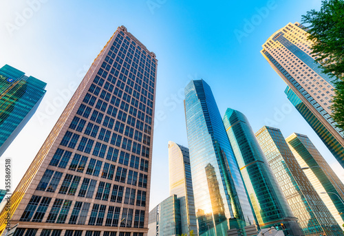 The urban architecture of Lujiazui, Shanghai, China