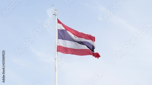 Thai national flag : Bangkok / Thailand  -    May  24 ,2020 photo