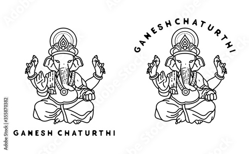 vector illustration of indian god