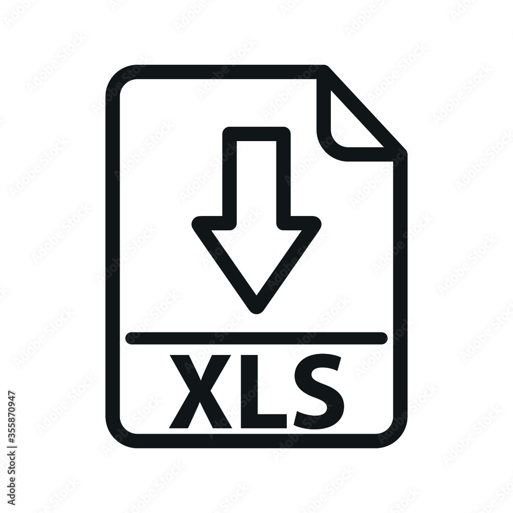 The XLS icon. File format symbol. Flat Vector illustration The XLS icon. File format symbol. Flat Vector illustration