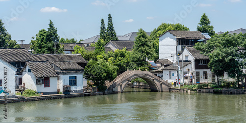 Photography Zhujiajiao Water Town near Shanghai, China
