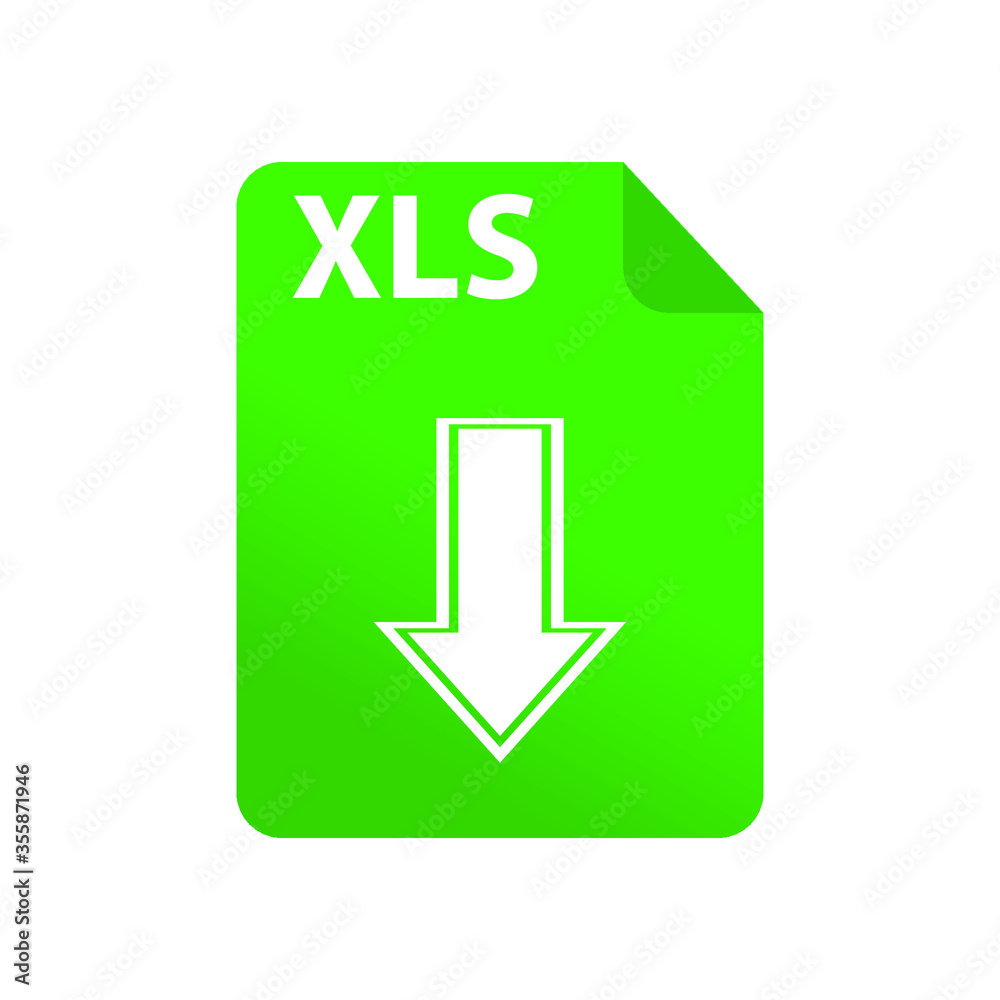 The XLS icon. File format symbol. Flat Vector illustration The XLS icon. File format symbol. Flat Vector illustration