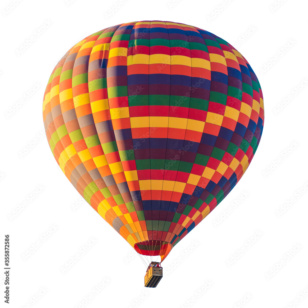 Naklejka premium Hot air balloon isolated on white background