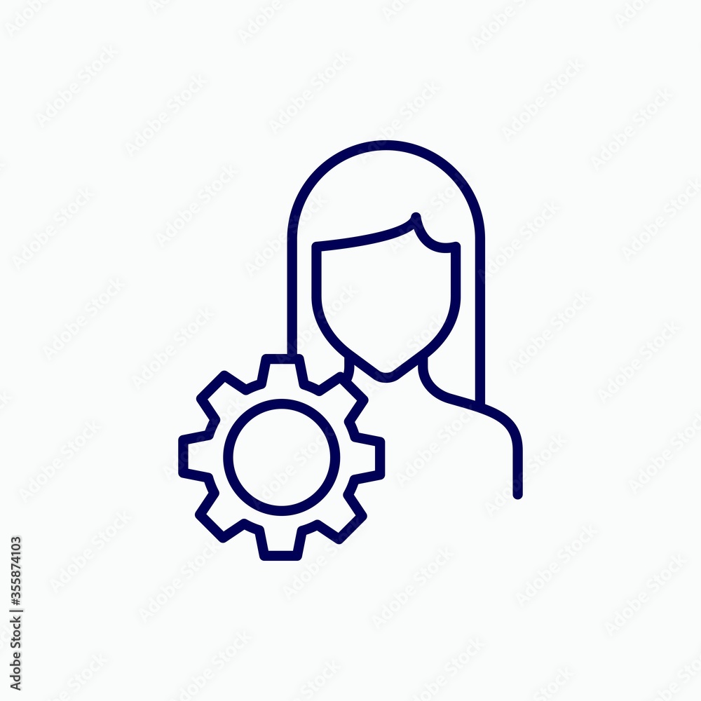 Outline account settings icon.Account settings vector illustration. Symbol for web and mobile Outline account settings icon.Account settings vector illustration. Symbol for web and mobile