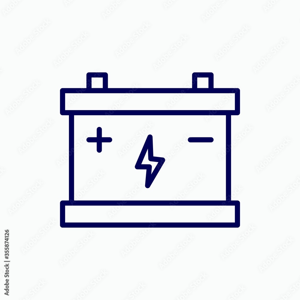 Outline accumulator icon.Accumulator vector illustration. Symbol for web and mobile Outline accumulator icon.Accumulator vector illustration. Symbol for web and mobile