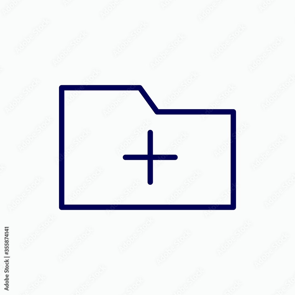 Outline add folder icon.Add folder vector illustration. Symbol for web and mobile Outline add folder icon.Add folder vector illustration. Symbol for web and mobile