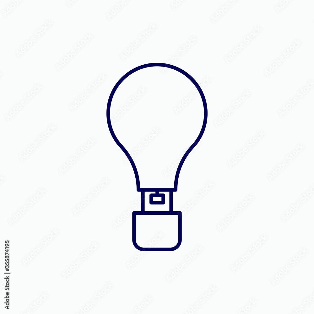 Outline air balloon icon.Air balloon vector illustration. Symbol for web and mobile Outline air balloon icon.Air balloon vector illustration. Symbol for web and mobile