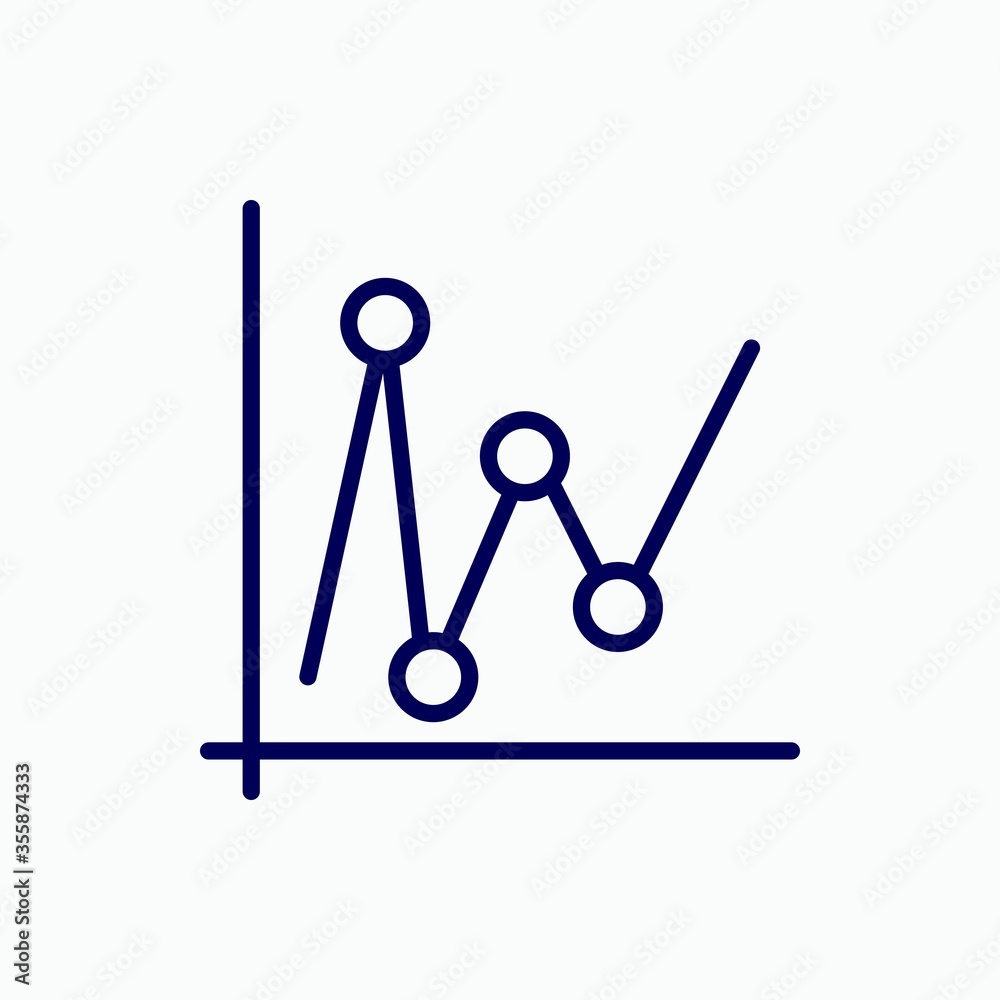 Outline analytics chart icon.Analytics chart vector illustration. Symbol for web and mobile Outline analytics chart icon.Analytics chart vector illustration. Symbol for web and mobile
