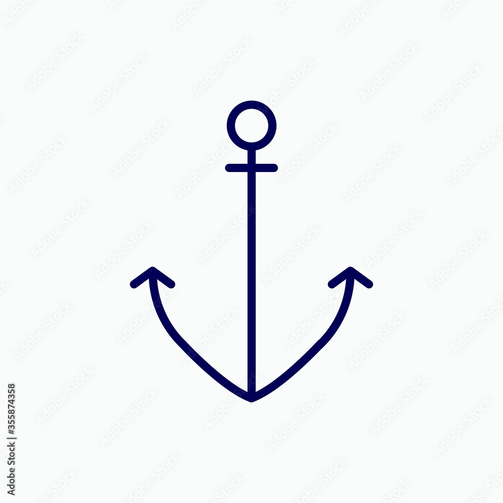 Outline anchor icon.Anchor vector illustration. Symbol for web and mobile Outline anchor icon.Anchor vector illustration. Symbol for web and mobile