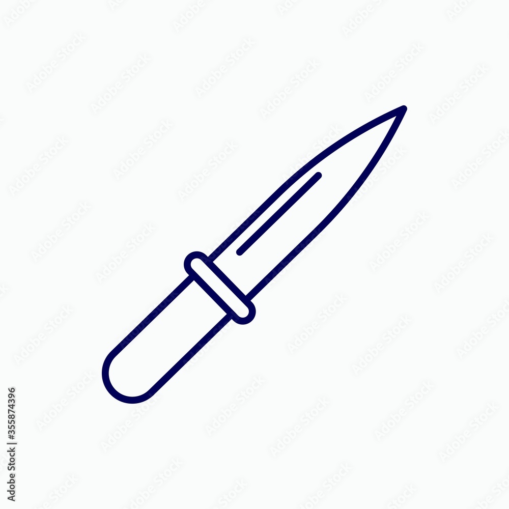Outline arm knife icon.Arm knife vector illustration. Symbol for web and mobile Outline arm knife icon.Arm knife vector illustration. Symbol for web and mobile
