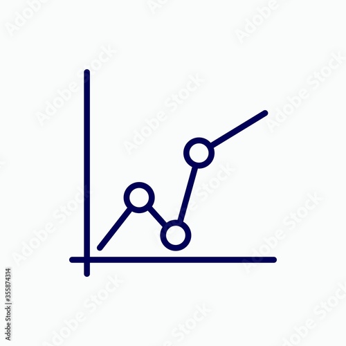 Outline analytics chart icon.Analytics chart vector illustration. Symbol for web and mobile