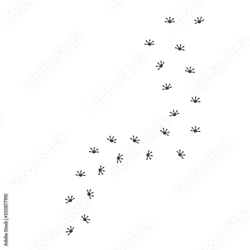 Gecko foot print  vector icon illustration