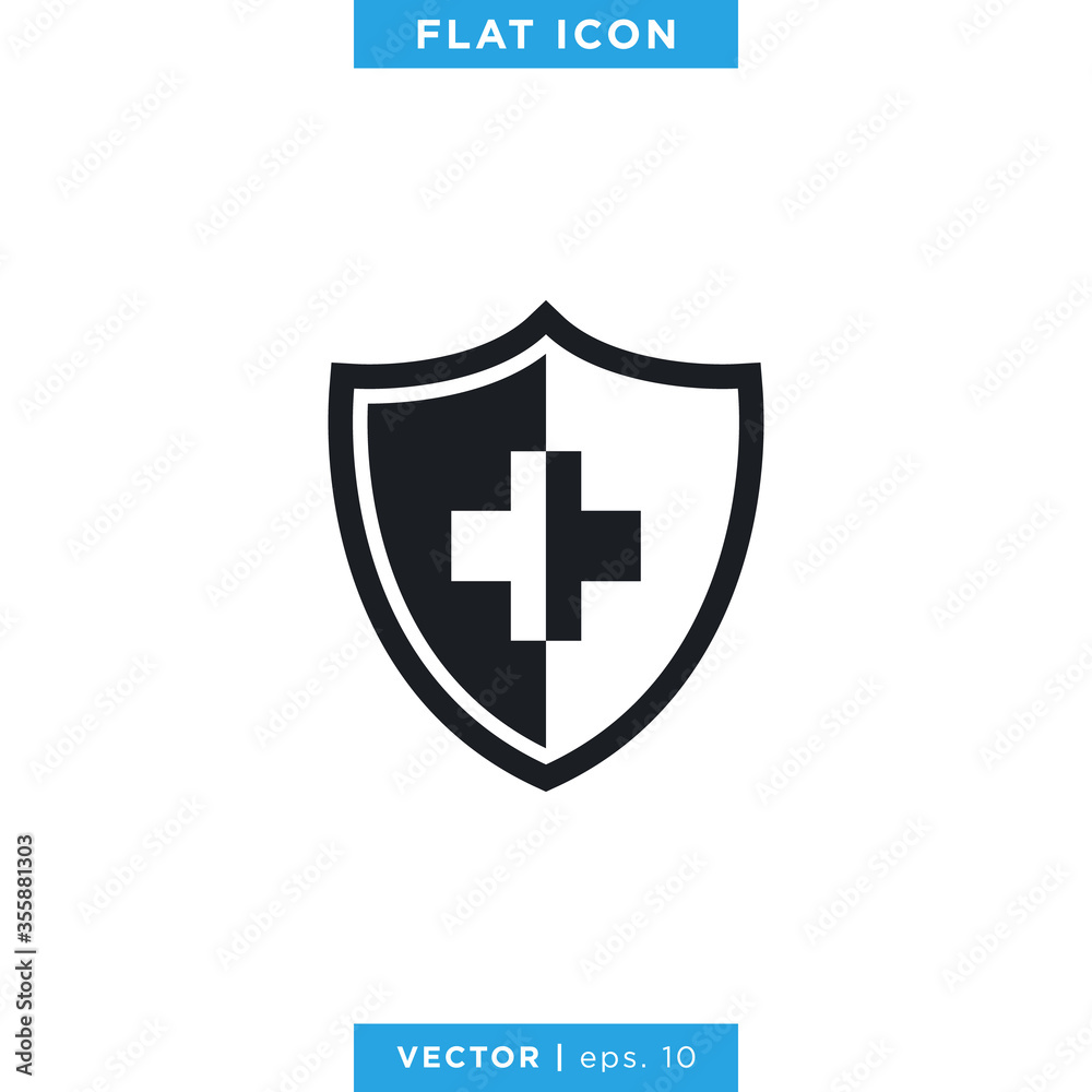 Obraz premium Shield icon vector logo design template.