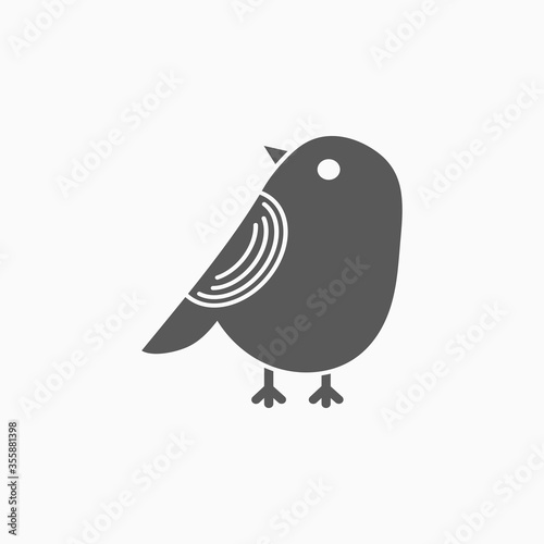 bird icon, animal vector illustration
