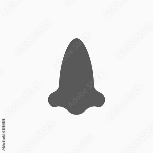 nose icon, organ vector, body part illustration