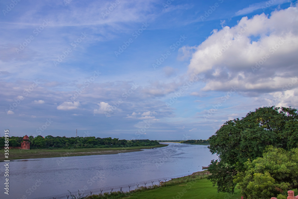 Naklejka premium The Yamuna river Agra,Uttar Pradesh