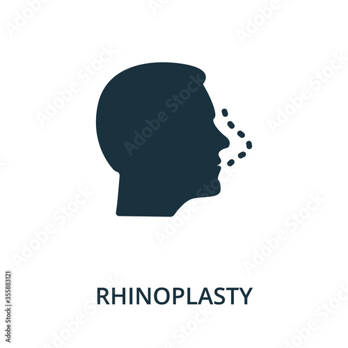 Rhinoplasty icon from plastic surgery collection. Simple line element Rhinoplasty symbol for templates, web design and infographics