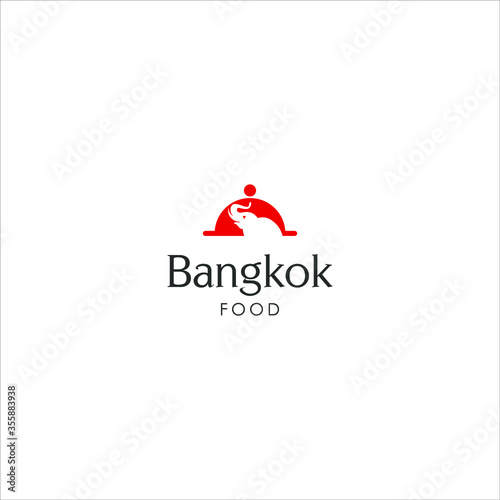 Bangkok Street Food logo design minimalis